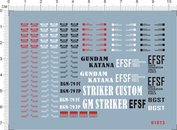 61013-12207  MG KATANA RGM-79 FC FP吉姆 gd水贴定做订做定制2图片
