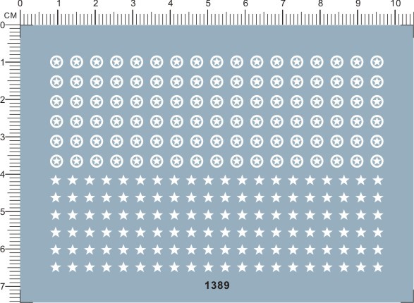 1389-A5907  美军标志星星水贴
