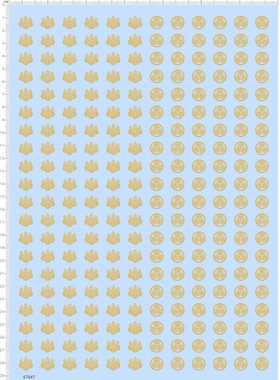 67647整版胶剑鞘桐纹葵纹家徽日本比例模型剪纸水贴纸定做现货