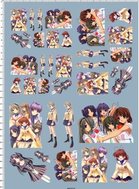 90211 CLANNAD 痛车去底水贴 A4纸