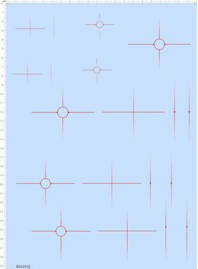 80329整版胶 关节花纹 纹身水贴 圆圈 圆形 十字架