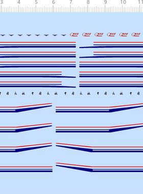 77136整版水贴 中国民航 B-0002 客机模型水贴定制打印2401