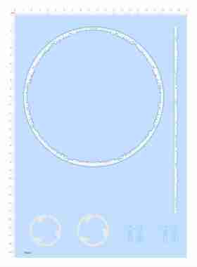 79604 圆形花纹 A4 水贴 房子 农村 房屋 温度计模型水贴2403定制