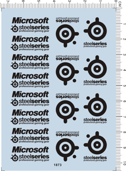 1873-A40 MICROSOFT STEELSERIES 鼠标键盘 模型用水贴