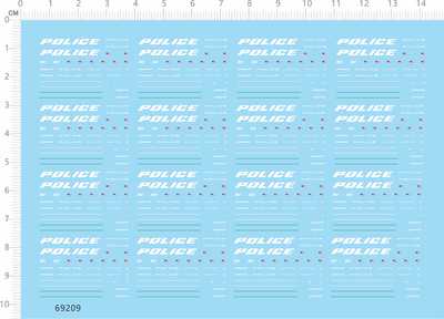 69209整版胶美国警车模型车玩具车遥控车标签水贴纸定做订做定制