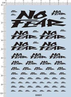 00601-A3210 -No Fearx 模型车水贴纸