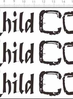 70552背胶金属贴Wild Child COBHC水贴纸标签定做订做定制烫金