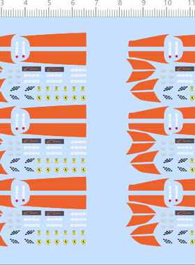 67450整版胶1/64布加迪法拉利风火轮汽车模型车水贴纸定做订做