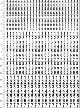 4857- arial narrow fonts 12-1 阿拉伯数字 金属贴纸1
