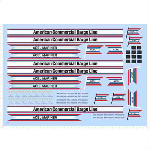 82197船舶模型水贴ACBL MARINER american commercial barge现货