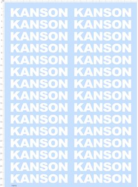75910整版水贴 90MM KANSON  模型水贴定制打印2310