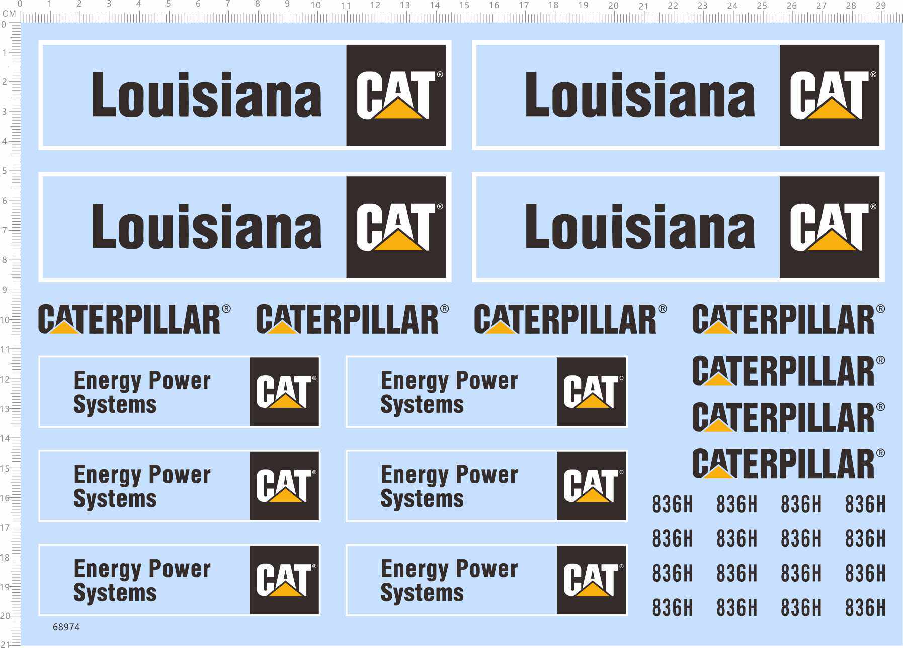68974适用于1/64卡车caterpillar louisiana peterbilt彼得比尔特