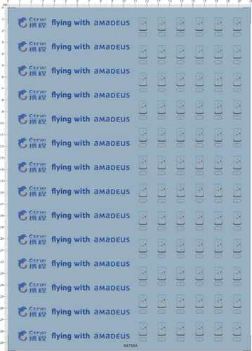 64758 1/200 flying with amadeus A380名航客机携程水贴纸