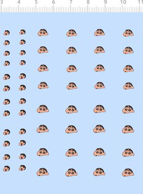 76085整版水贴  小新 蜡笔小新模型水贴车钥匙扣2311