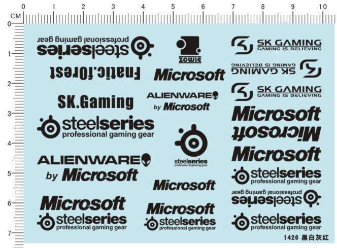 1428-A1708  Microsoft steelseries Alienware SKGaming水贴