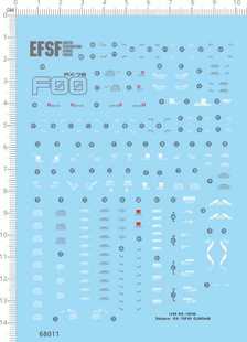68011整版胶1/48半身像RX-78F00头像RX-78 F00元祖胸像GD水贴纸