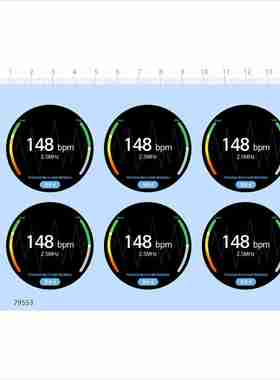 79553仪表盘148 bpm 模型车水贴 2.5mhz速度定制打印2403