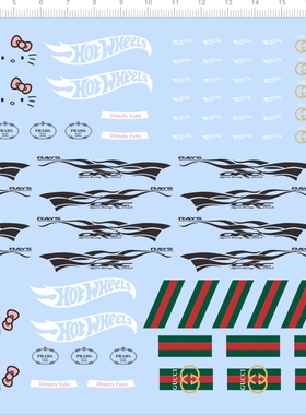 66378整版胶1/43 HELLO KITTY奢侈Fox发动机盖挡风玻璃HOT WHEELS