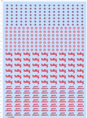 72626整版胶 youth romanic 草莓 模型水贴