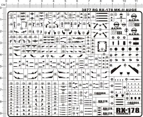 3877   RG RX-178 MK-II mk2 mk-2 AUGE 奥古配色白兔金属贴1