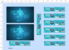 68804整版胶白山水显示屏工业设计样板打板纸模模型水贴纸定做