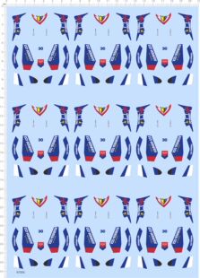 97095整版胶无比例高智能方程式四驱车水贴纸模型asurada gsx现货