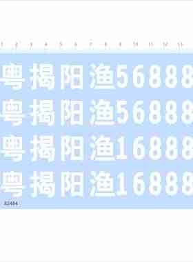 82484粤揭阳渔船56888 16888模型水贴可撕膜不干胶独立胶位现货