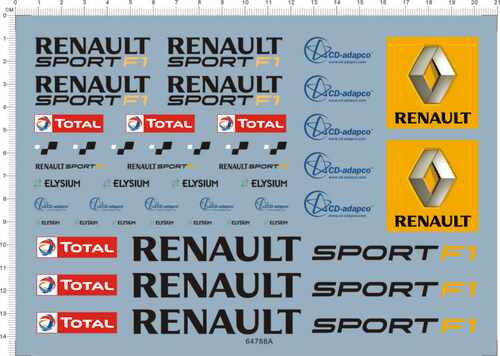 64788A 1/43  total adapco elysium F1卡车拖头模型车水贴1