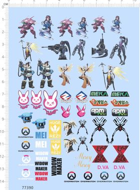 77390守望先锋鼠标贴WIDOW OVERWATCH FIGHTING KEKA DVA兔子2402