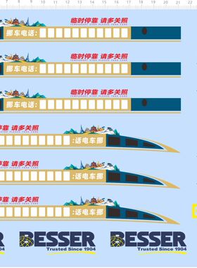 71931整版胶 BESSER 临时停靠 请多关照 贝赛尔 模型水贴