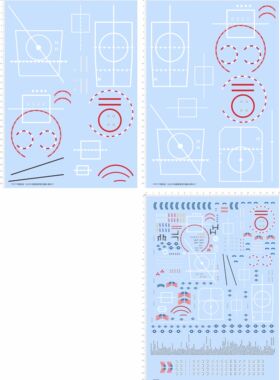 97077整版胶美国现代军舰模型US Modern Navy战舰水贴纸 停机坪