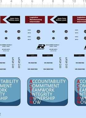 73641整版胶 1/64  robert 福莱纳卡车 汽车模型水贴