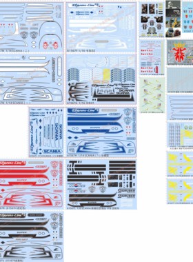 61567 1/87未来战士teon鹰卡车 Road斯堪尼亚狮鹫卡车拖头水贴