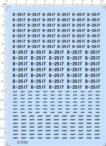 67898整版胶1/144客机机号号码编号B737-300波音飞机模型水贴纸
