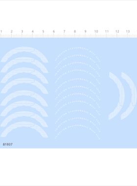 81937比例模型水贴PRINCETON弧行花纹平衡车贴轮圈轮胎2404定制