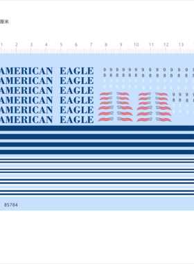 85784 AMERICAN EAGLE 拉花 船模模型水贴不干胶独立胶位现货
