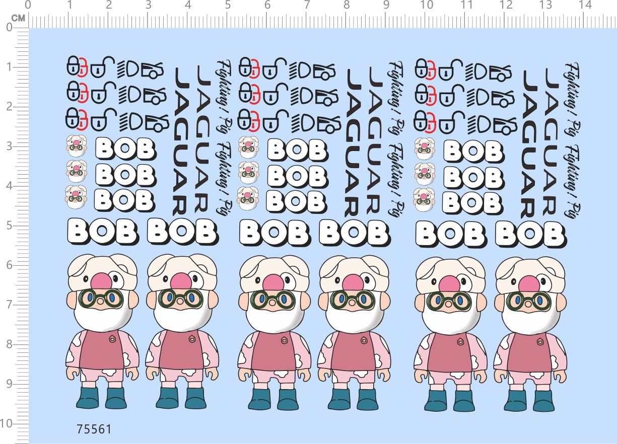 75561比例模型车水贴jaguar7代