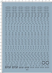 5912-A6113  PG GUNDAM CAUTION EFSF 通用警告gd水贴纸111