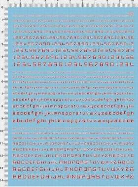 1002-Z150 红字白边 英文字母和数目字