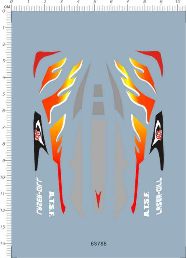 63788  laser gill 电鲨SX底盘四驱车水贴192031