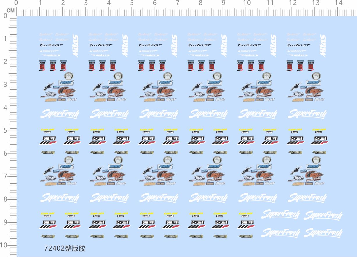 72402整版胶 WP车贴 水贴纸 turbo gt 模型车水贴