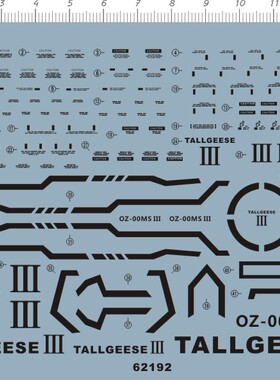 62192-A6616 MG Tallgeese III 3 杜鲁基斯多鲁基斯gd水贴111