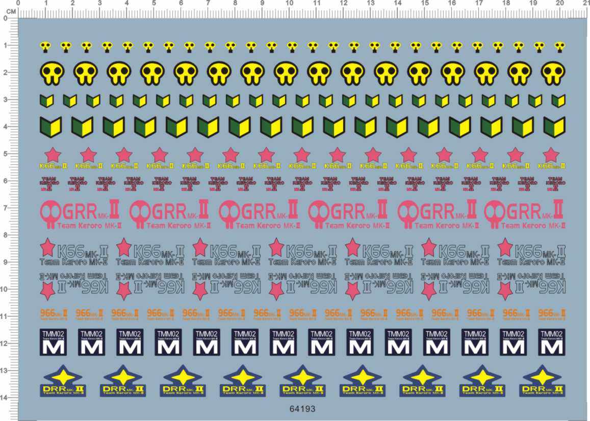 64193-A4217 Team Keroro MKII mk2 mk-2 grr drr k66 tmm gd水贴,户外/登山/野营/旅行用品,旗帜,淘宝优惠券,粉丝福利购,淘宝优惠卷