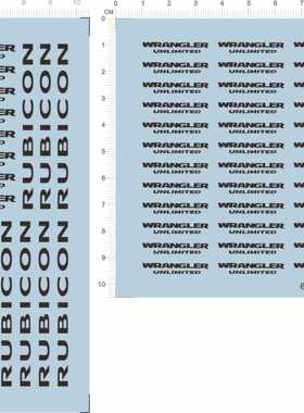 63486  1/10 wrangler unlimited rubicon JK 牧马人水贴纸现货