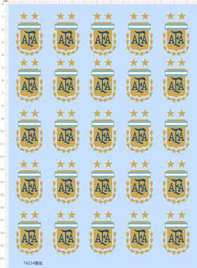 74234整版水贴  阿根廷 足球队AFA 模型水贴五月