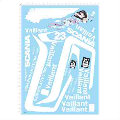 82356拖头模型车水贴卡车拉花定制打印2405水贴 Vaillant 卡车