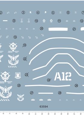 63594-A4510  PG GTO CHAR'S ZAKU Ⅱ 夏亚 红扎古2 gd水贴现货