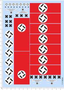 72767整版胶 德国 袖章 鹰 国旗 比例模型水贴