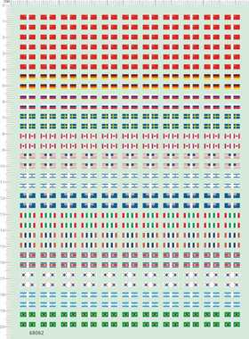 68062整版胶中国德国美国加拿大韩国巴西瑞典以色列旗不干胶水贴