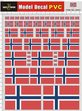 20537-3P9 挪威 Norway PVC遥控车壳不干胶贴纸